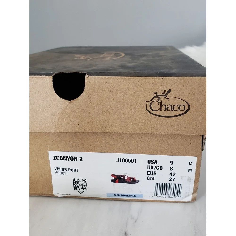 NEW SIZE 9 / EURO 42 Chaco Men's‎ Z/Canyon 2 Sandals - Vapor Port Red Black